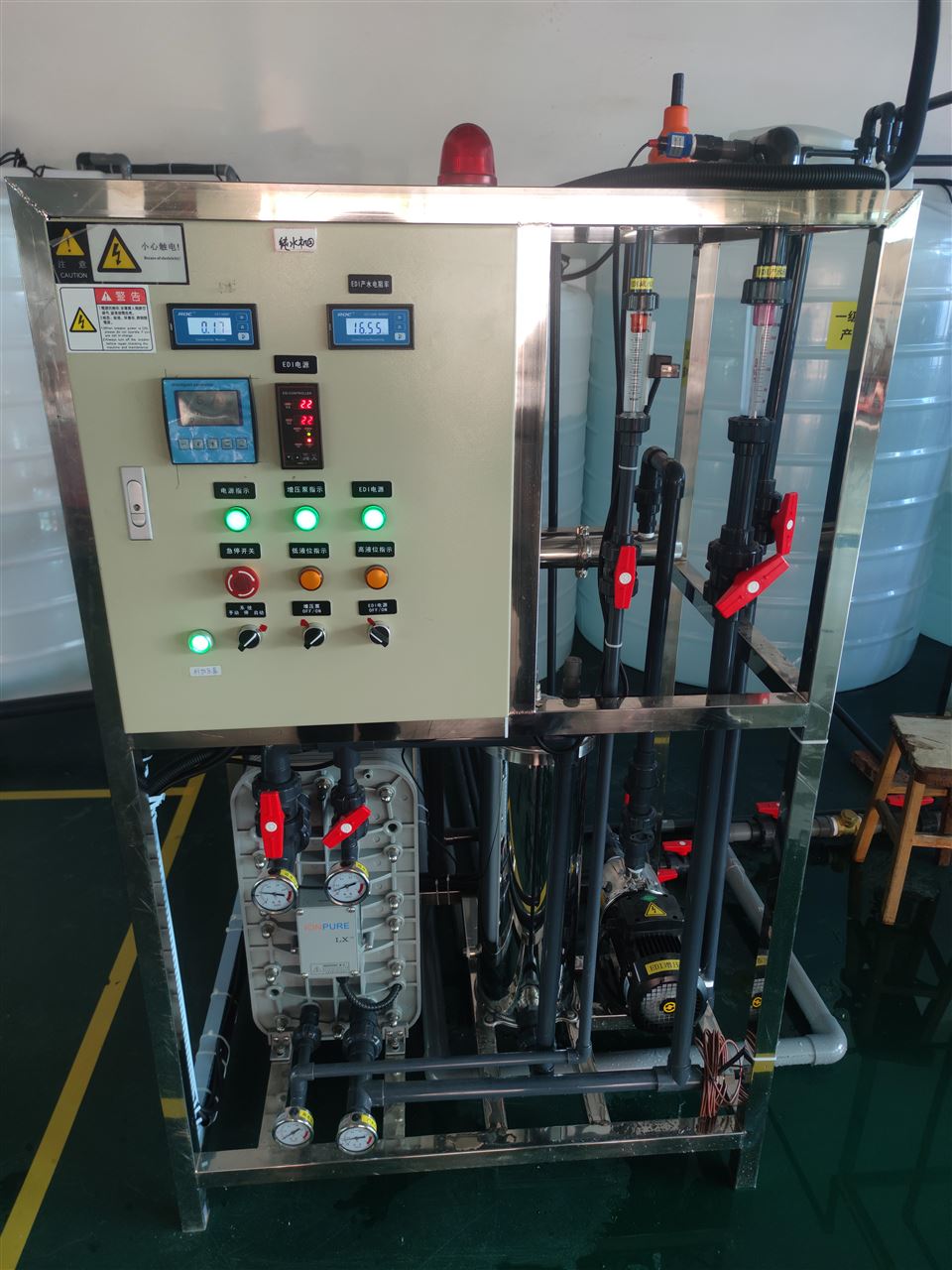 中小型EDI純水設(shè)備用電過(guò)程中需要注意哪些？