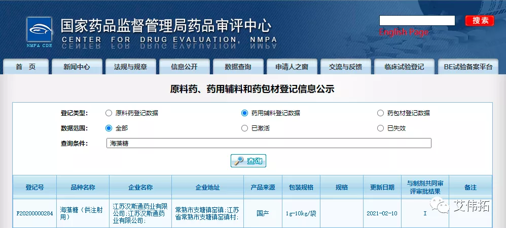 AVT海藻糖（供注射用）中美双报